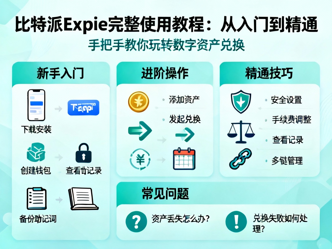 比特派Expie完整使用教程，从入门到精通，手把手教你玩转数字资产兑换