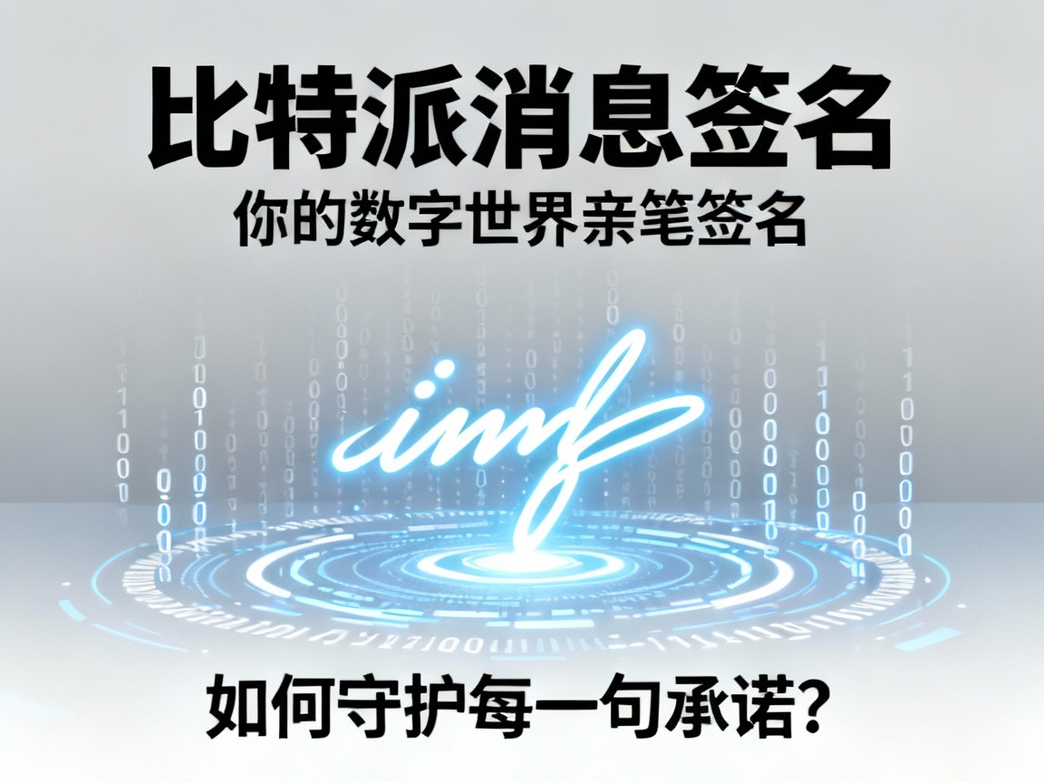 比特派消息签名，你的数字世界亲笔签名，如何守护每一句承诺？