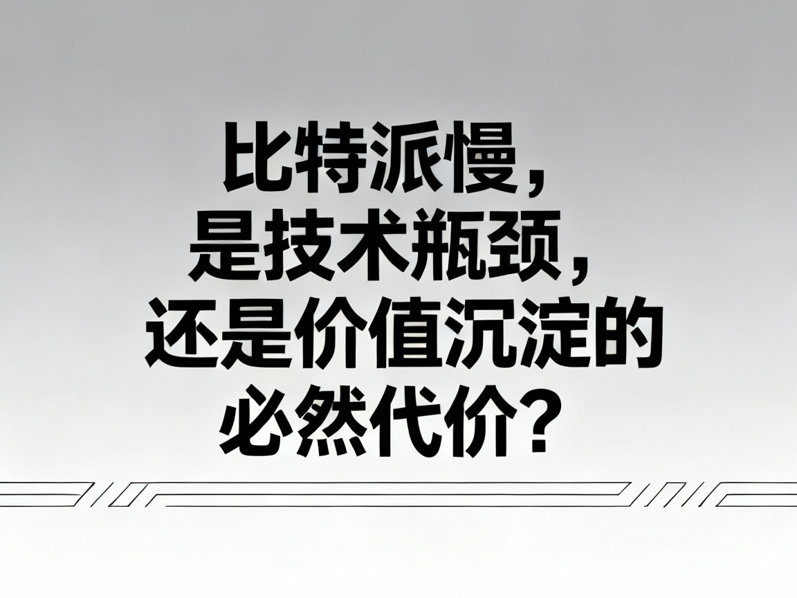 比特派慢，是技术瓶颈，还是价值沉淀的必然代价？