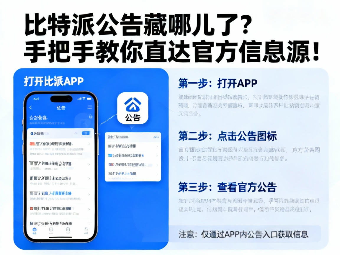 比特派公告藏哪儿了？手把手教你直达官方信息源！