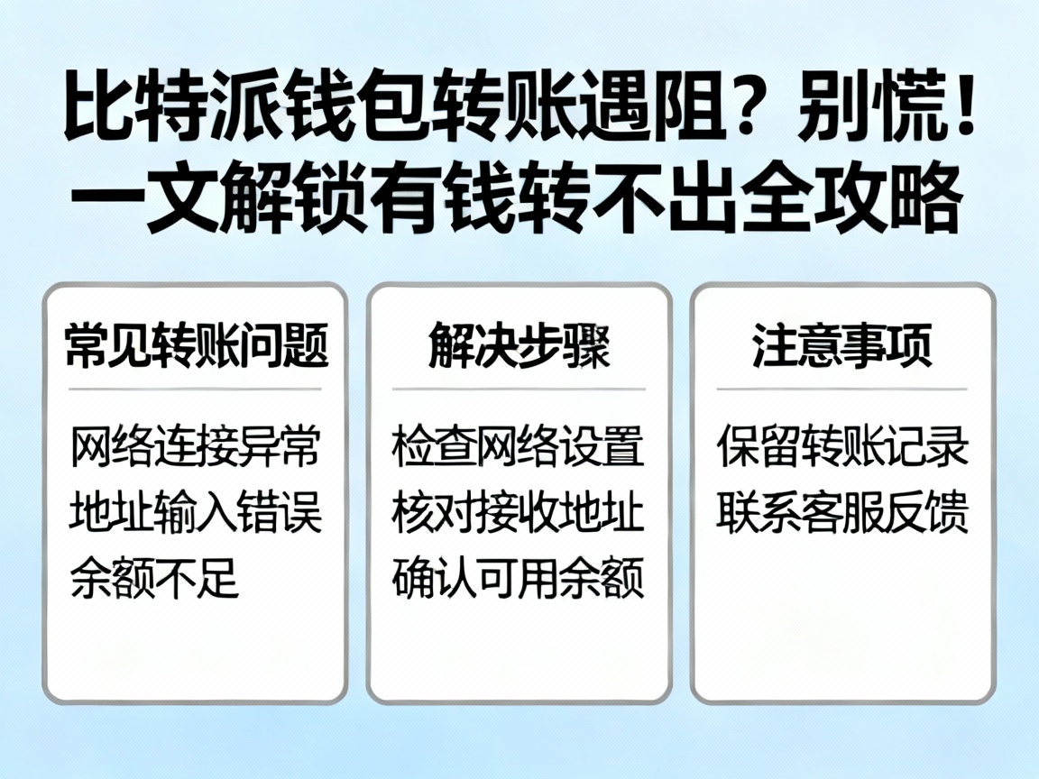 比特派钱包转账遇阻？别慌！一文解锁有钱转不出全攻略