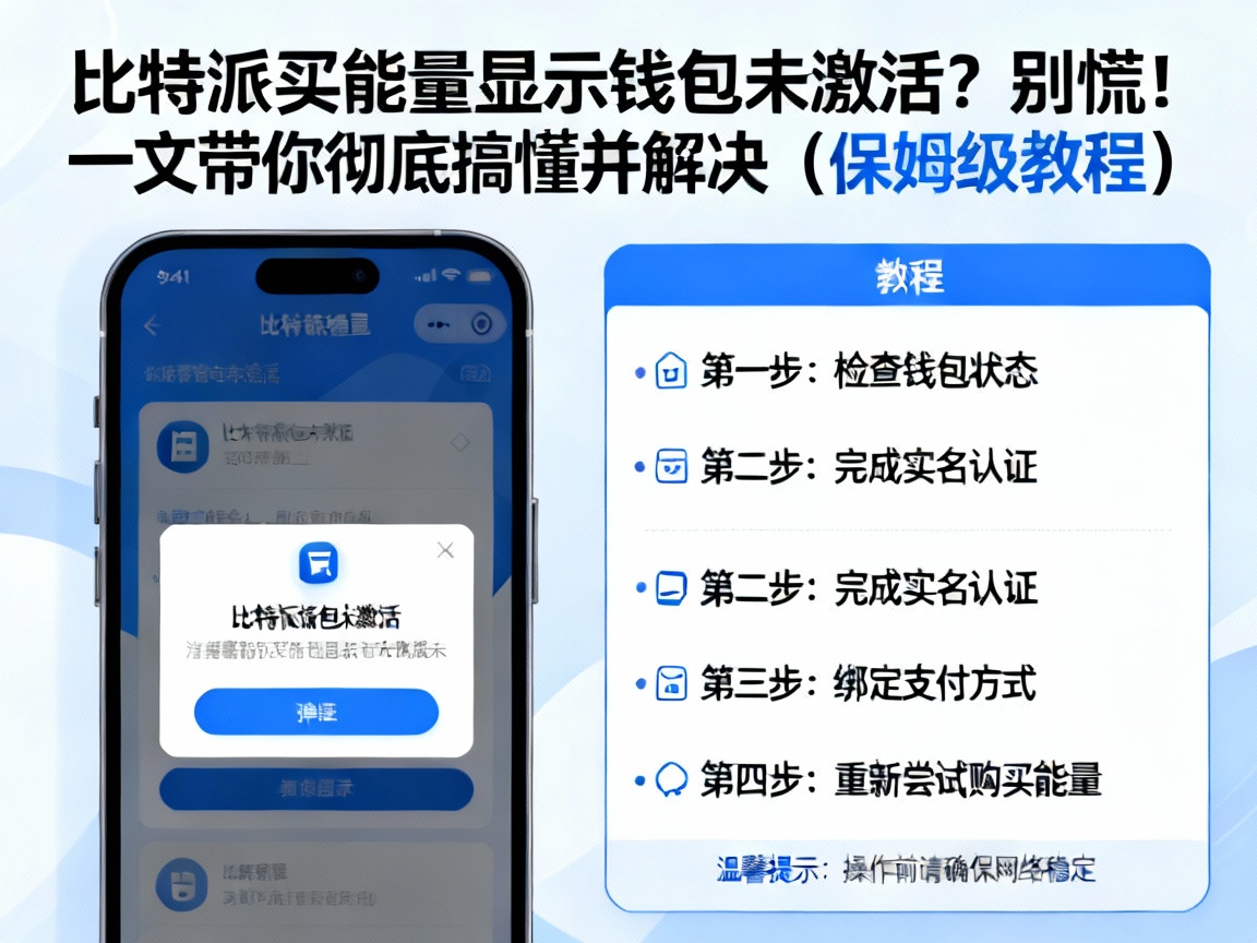 比特派买能量却显示钱包未激活？别慌！一文带你彻底搞懂并解决（保姆级教程）