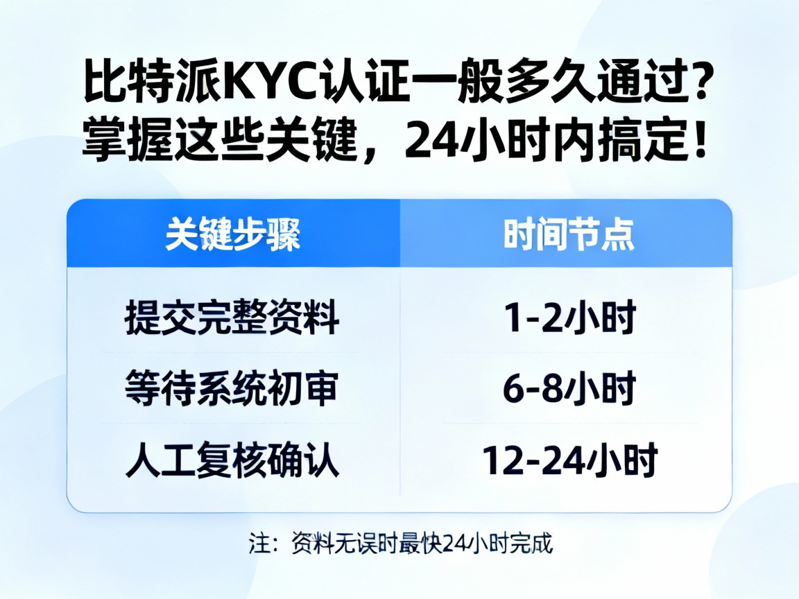 比特派KYC认证一般多久通过？掌握这些关键，24小时内搞定！