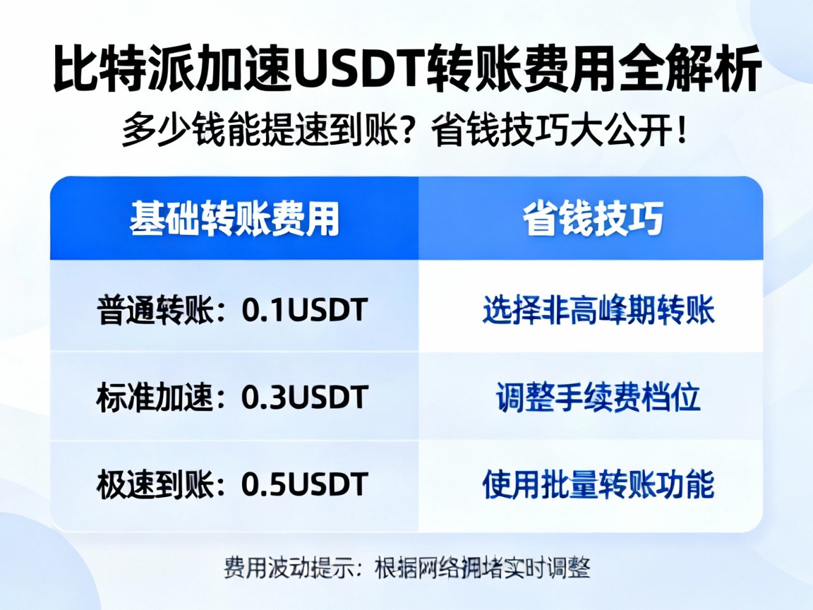 比特派加速USDT转账费用全解析，多少钱能提速到账？省钱技巧大公开！