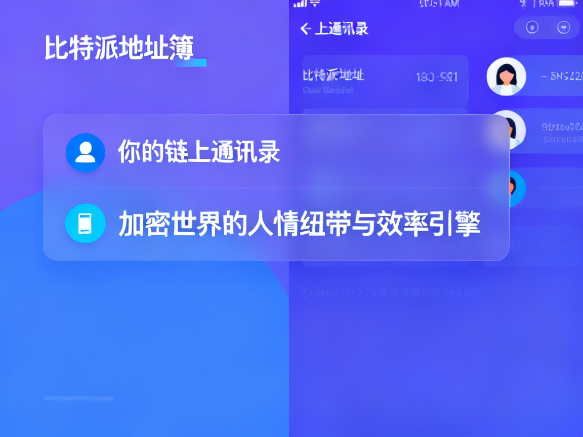 比特派地址簿，你的链上通讯录，加密世界的人情纽带与效率引擎