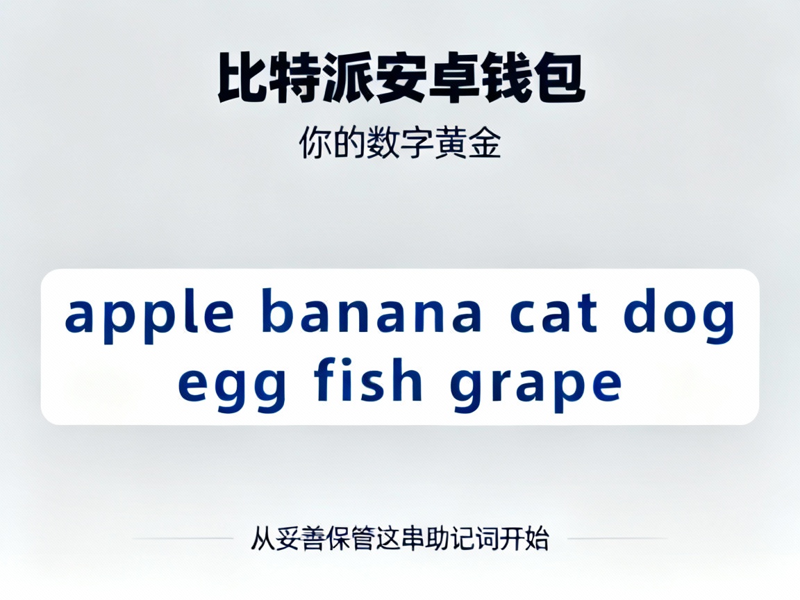 比特派安卓钱包，你的数字黄金，从妥善保管这串助记词开始