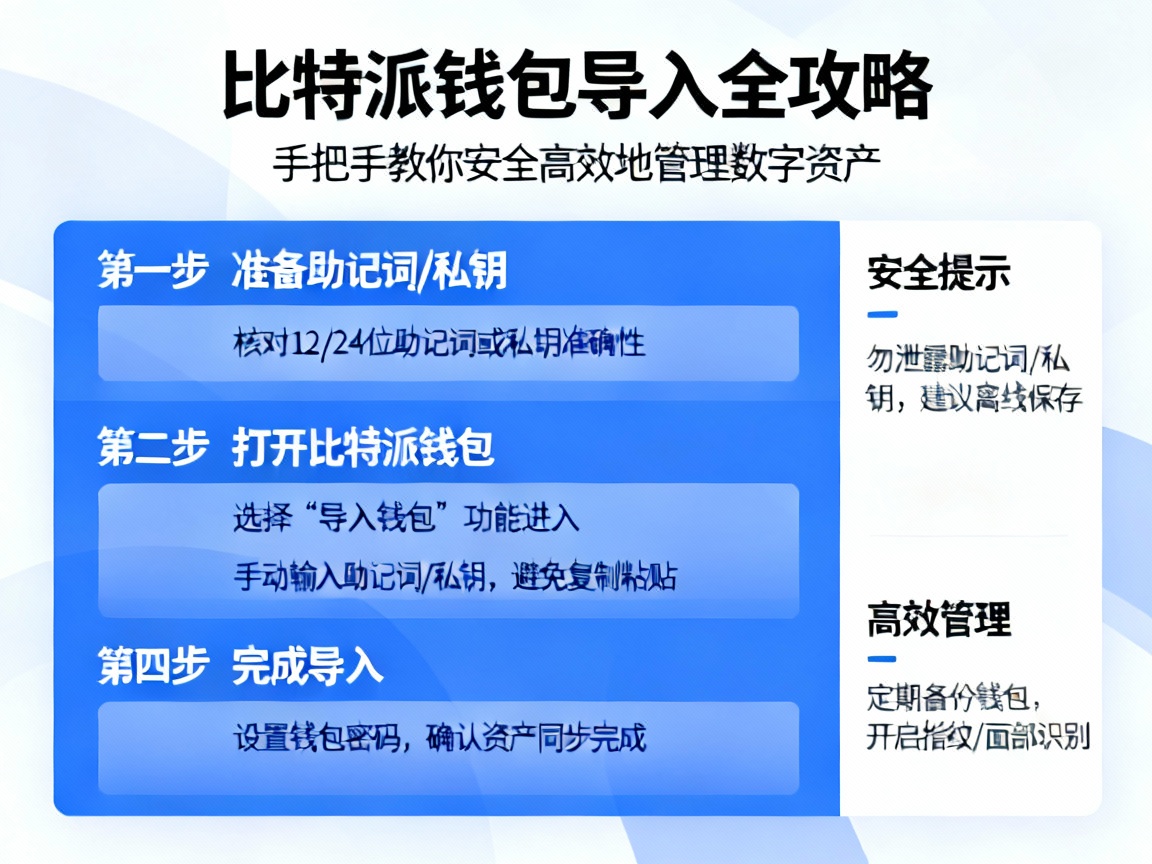 比特派钱包导入全攻略，手把手教你安全高效地管理数字资产