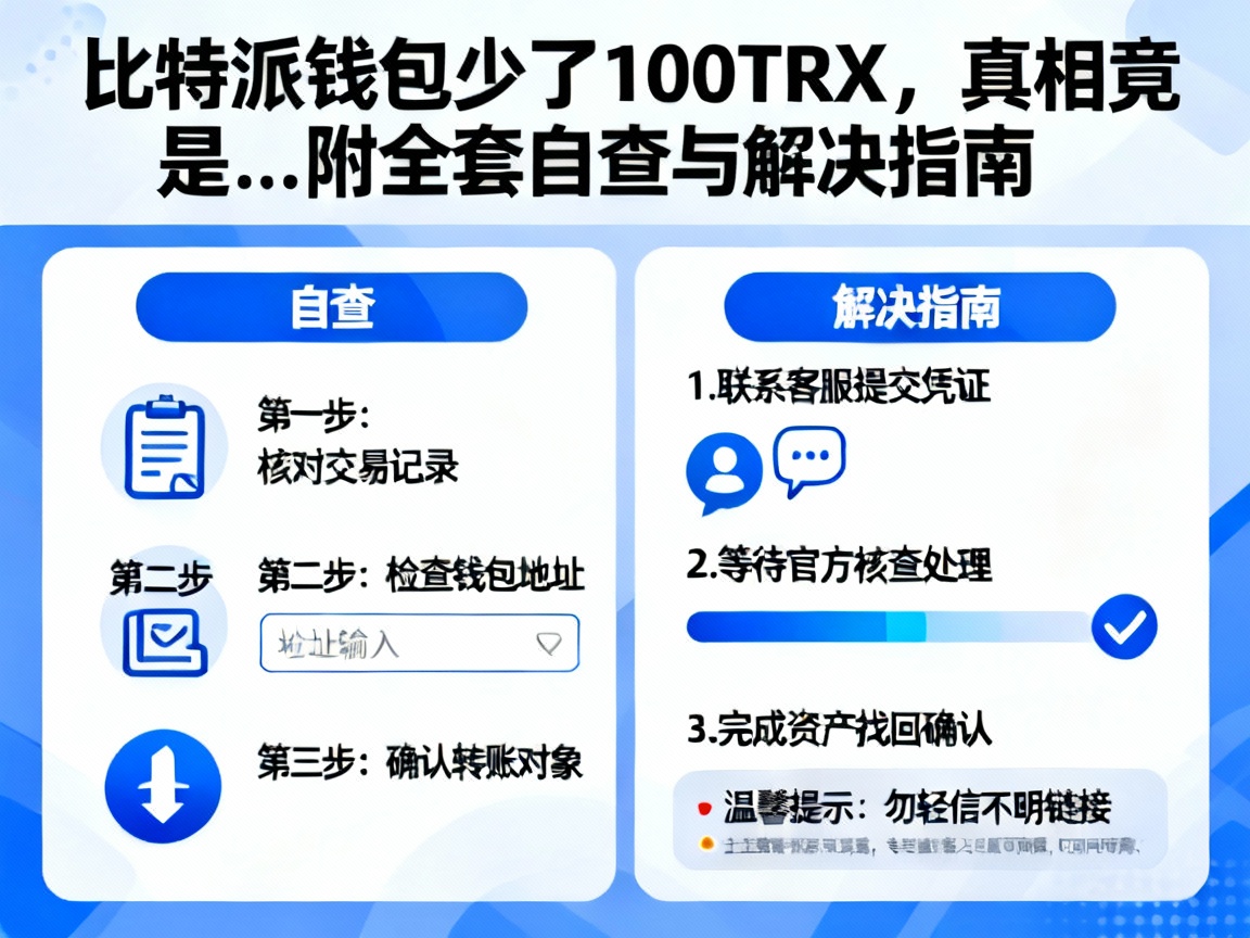 比特派钱包少了100TRX，真相竟是…附全套自查与解决指南）