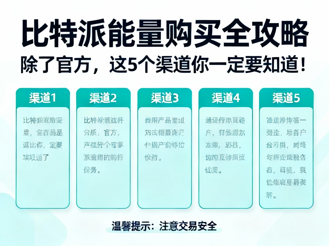 比特派能量购买全攻略，除了官方，这5个渠道你一定要知道！