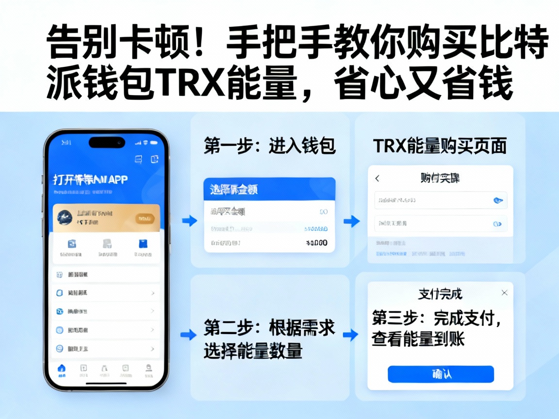 告别卡顿！手把手教你购买比特派钱包TRX能量，省心又省钱