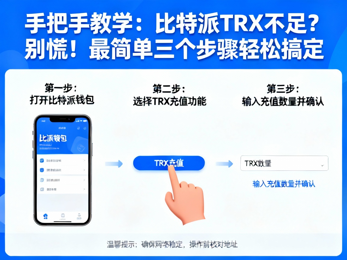 手把手教学，比特派TRX不足？别慌！最简单三个步骤轻松搞定