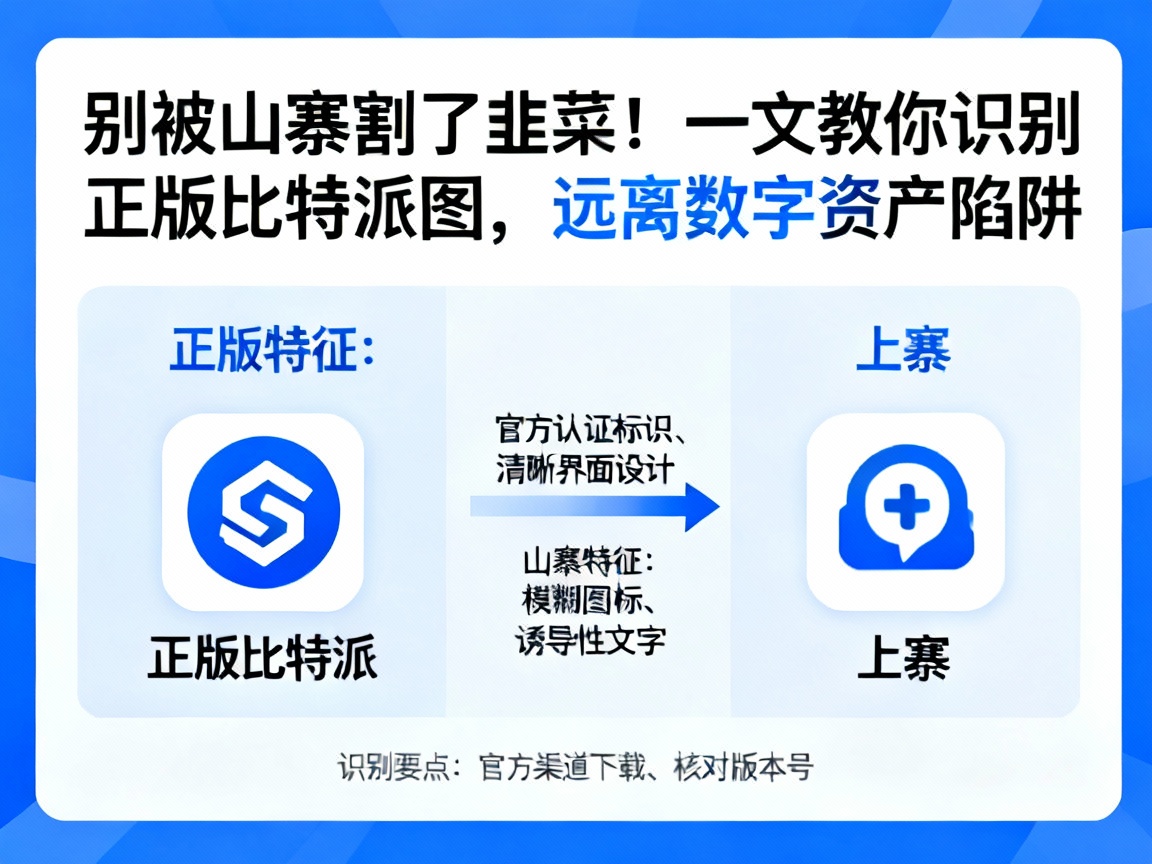 别被山寨割了韭菜！一文教你识别正版比特派图，远离数字资产陷阱