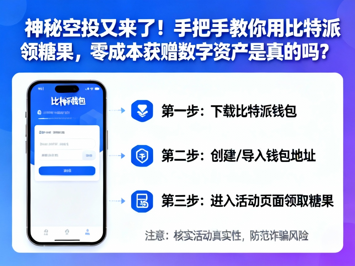 神秘空投又来了！手把手教你用比特派领糖果，零成本获赠数字资产是真的吗？