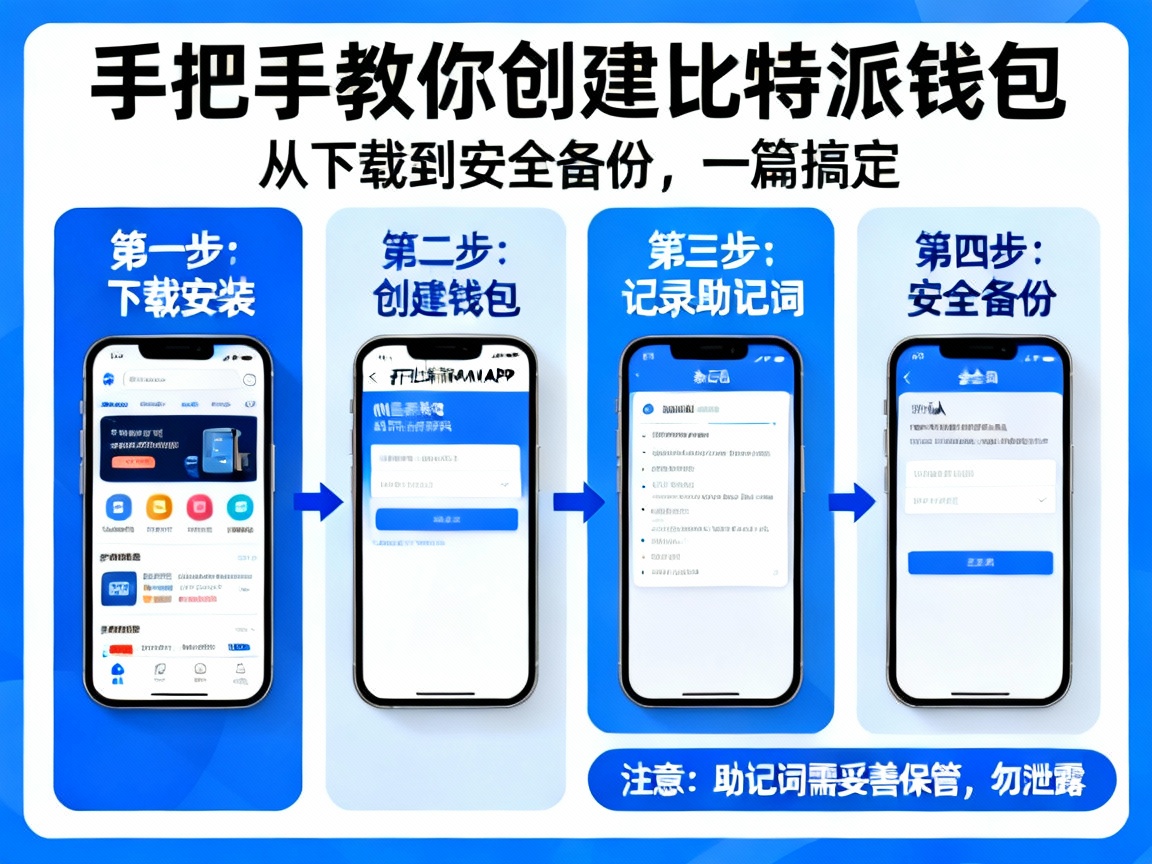 手把手教你创建比特派钱包，从下载到安全备份，一篇搞定