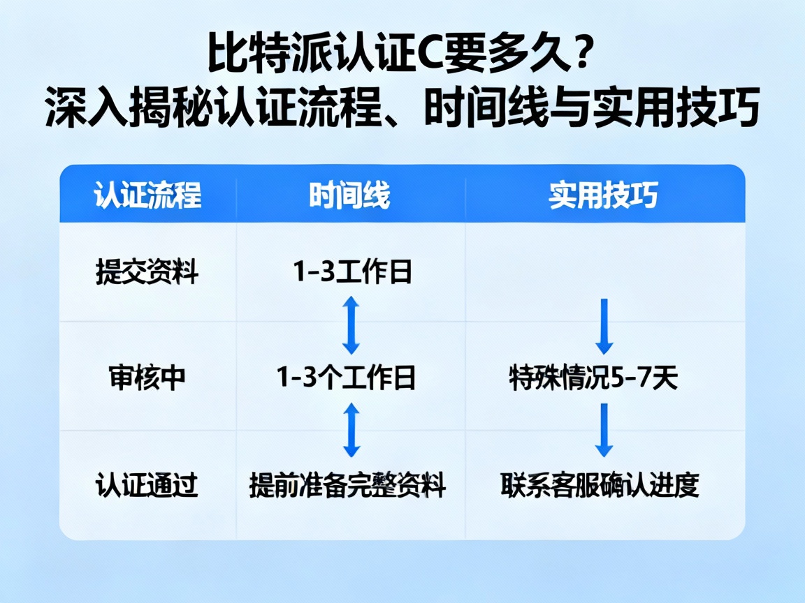 比特派认证C要多久？深入揭秘认证流程、时间线与实用技巧