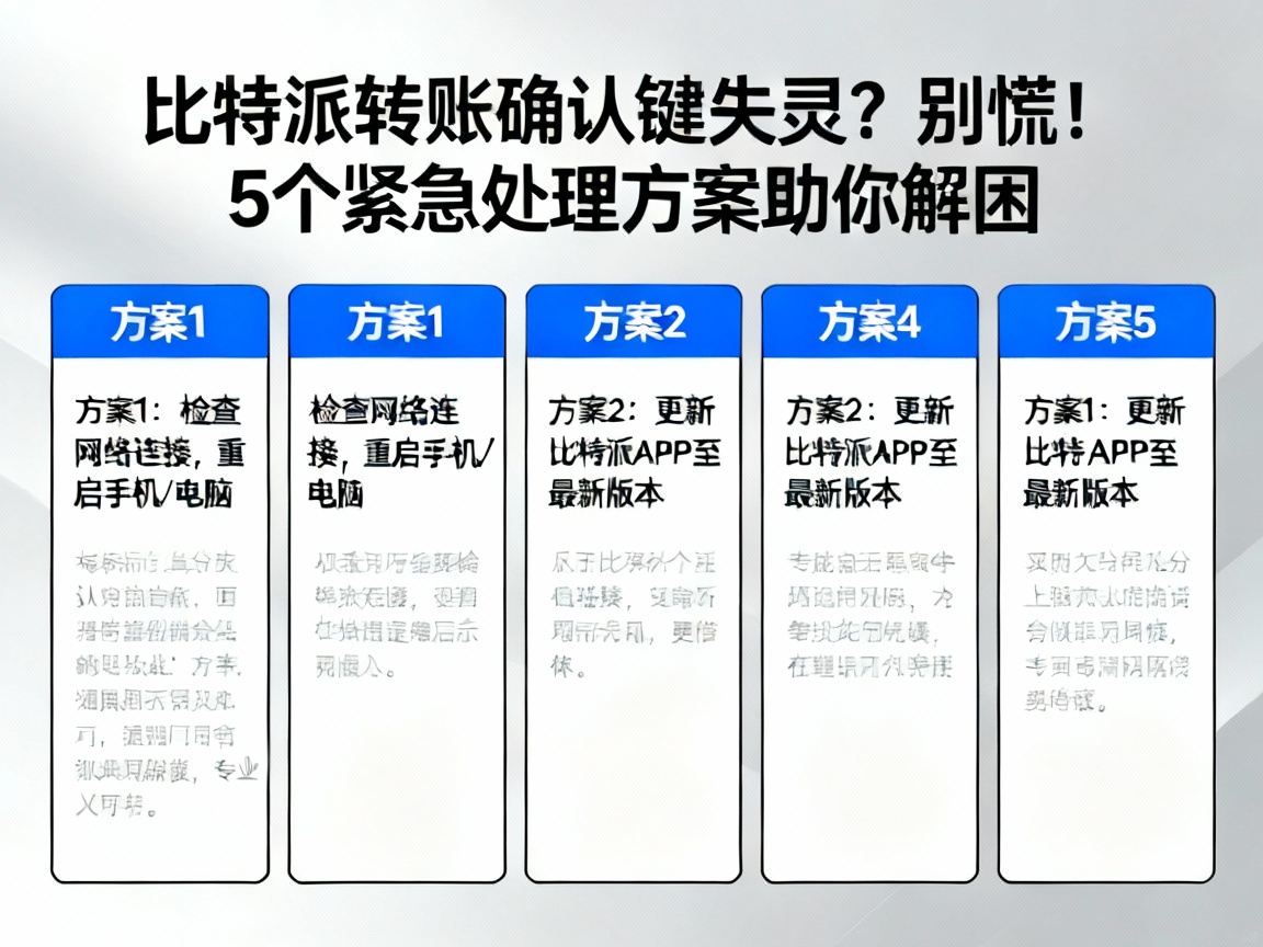 比特派转账确认键失灵？别慌！5个紧急处理方案助你解困