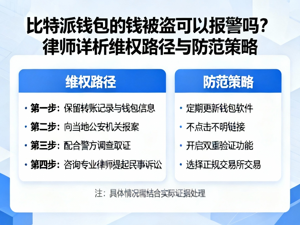 比特派钱包的钱被盗可以报警吗？律师详析维权路径与防范策略