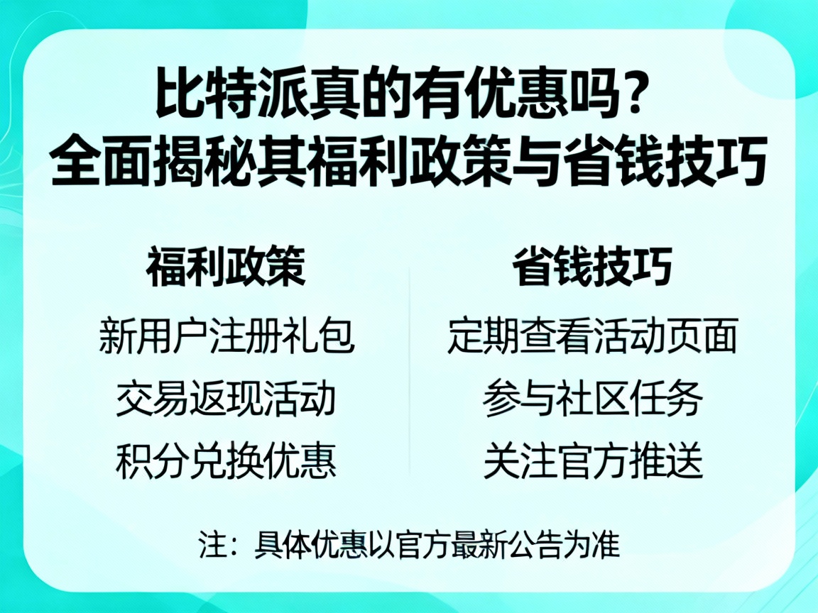 比特派真的有优惠吗？全面揭秘其福利政策与省钱技巧
