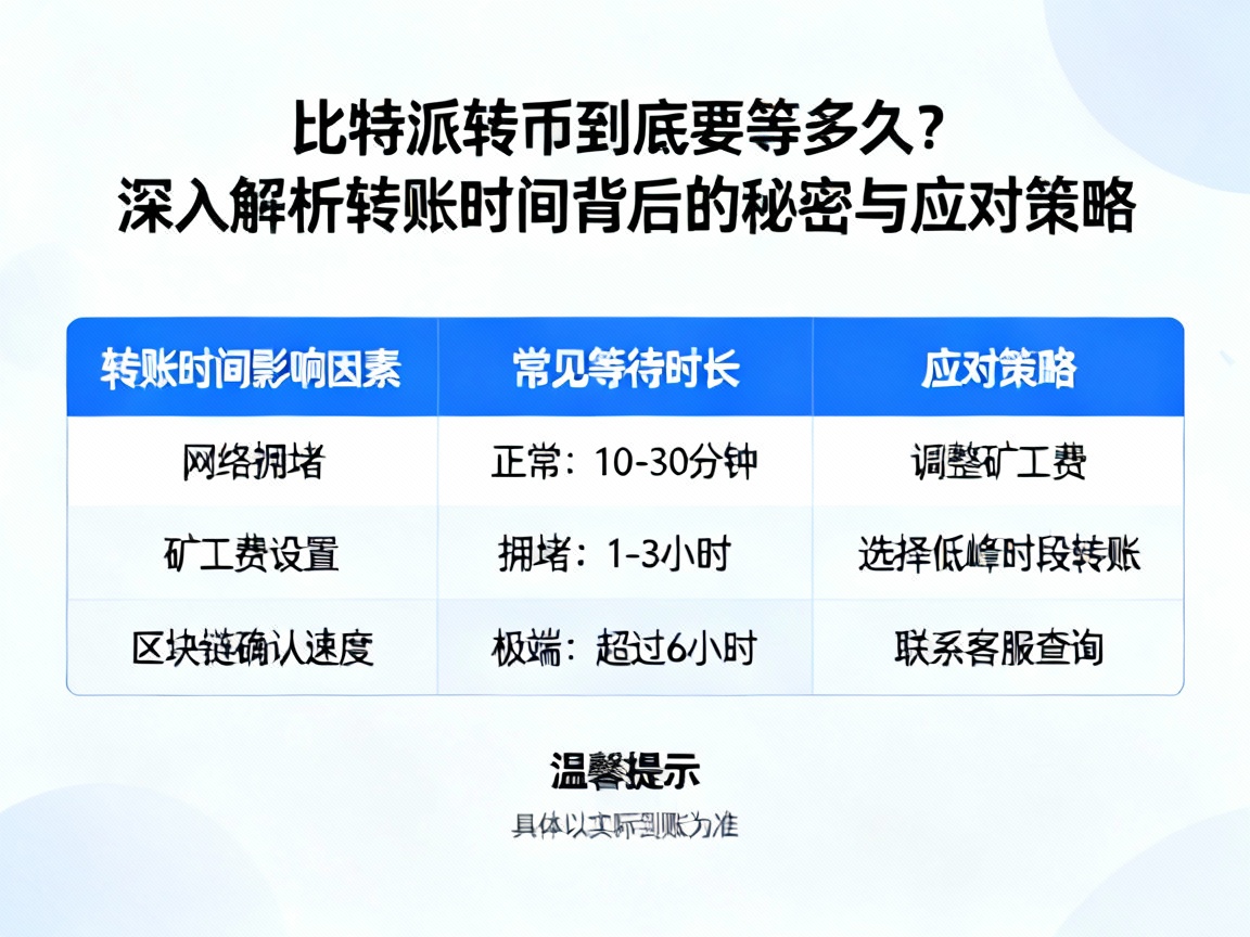 比特派转币到底要等多久？深入解析转账时间背后的秘密与应对策略