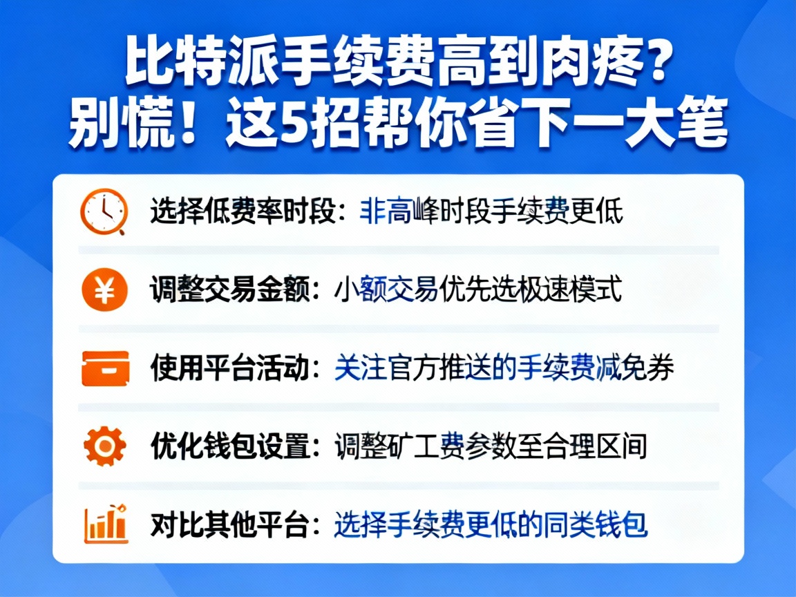 比特派手续费高到肉疼？别慌！这5招帮你省下一大笔