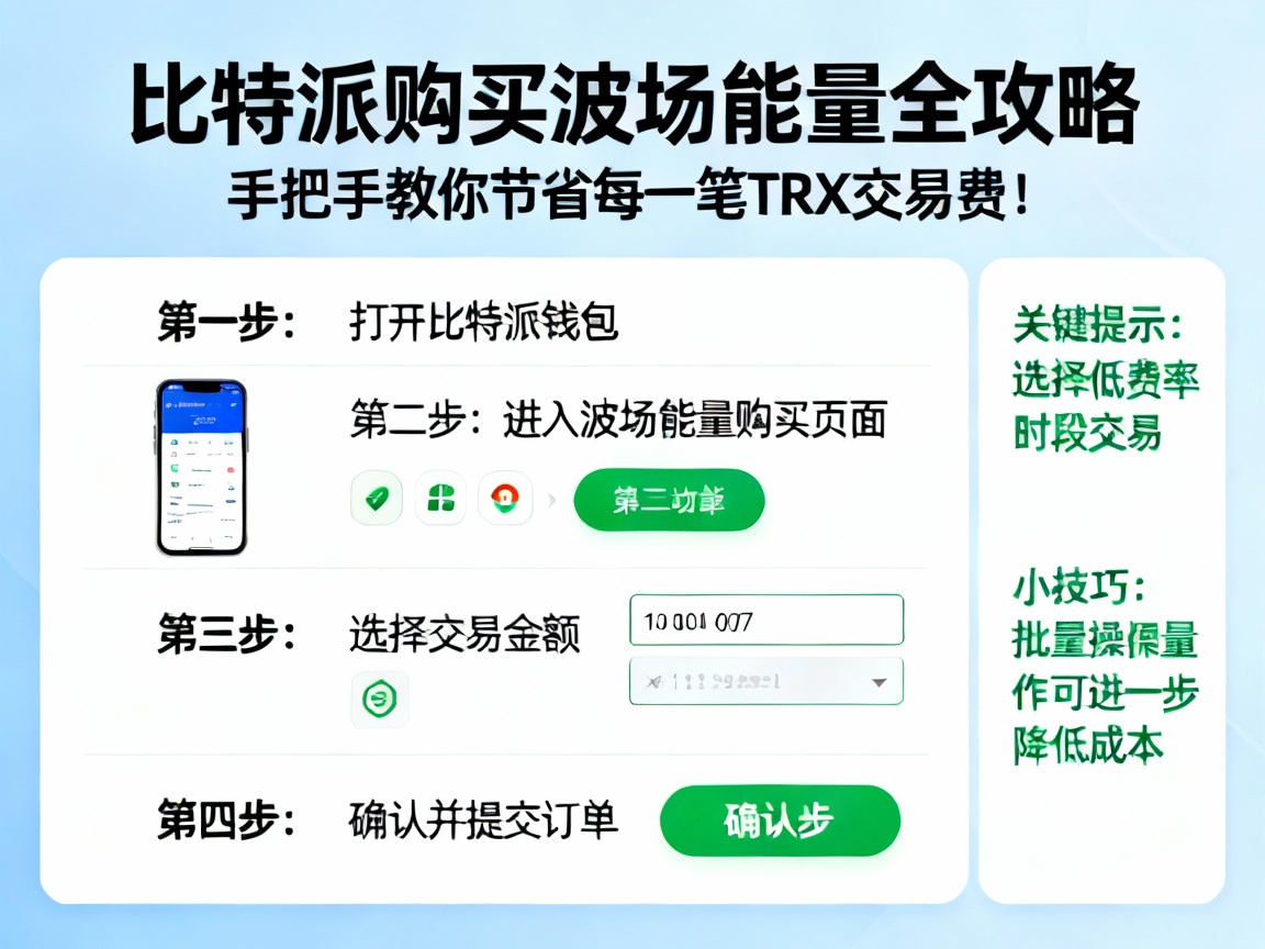 比特派购买波场能量全攻略，手把手教你节省每一笔TRX交易费！