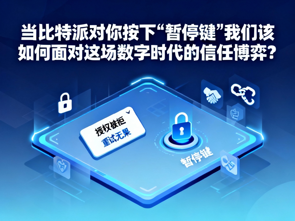 授权被拒，重试无果，当比特派对你按下‘暂停键’我们该如何面对这场数字时代的信任博弈？