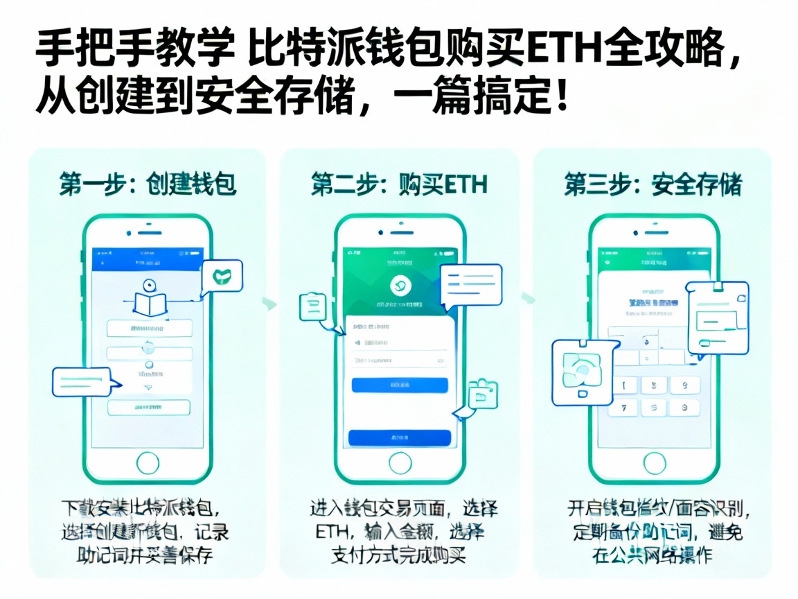 手把手教学 比特派钱包购买ETH全攻略，从创建到安全存储，一篇搞定！
