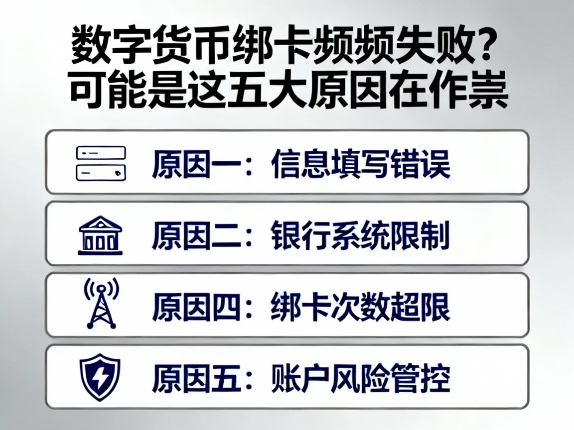 数字货币绑卡频频失败？可能是这五大原因在作祟