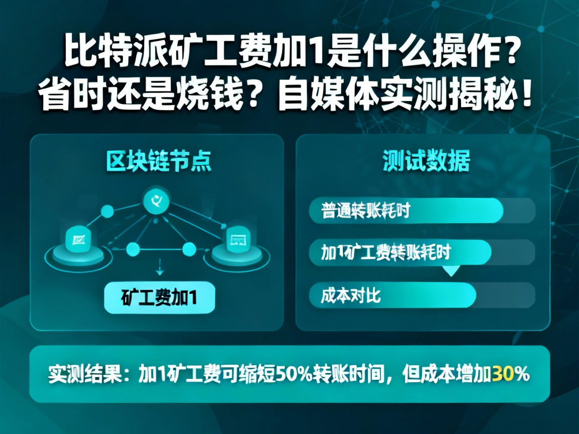 比特派矿工费加1是什么操作？省时还是烧钱？自媒体实测揭秘！