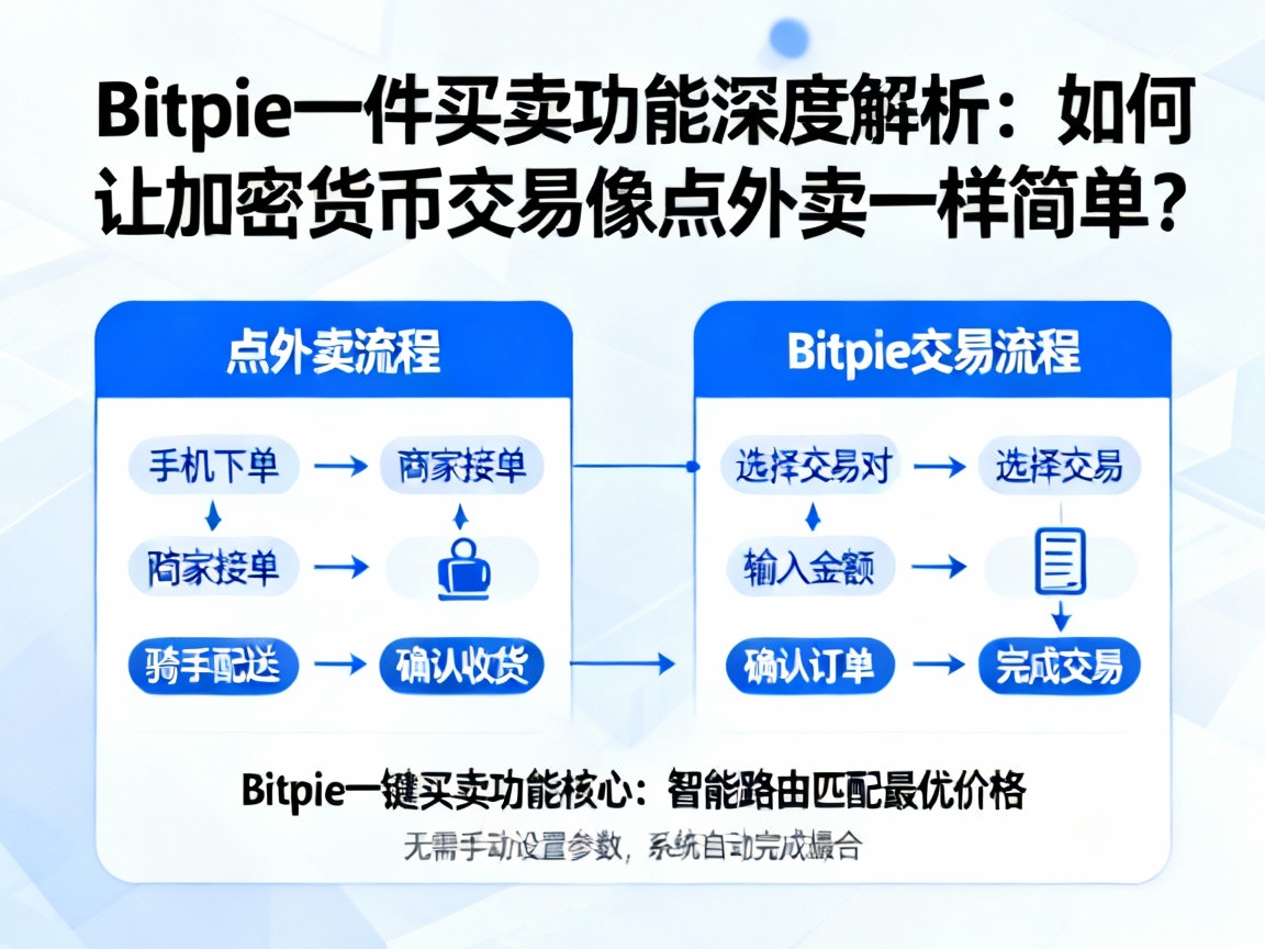 Bitpie一件买卖功能深度解析，如何让加密货币交易像点外卖一样简单？