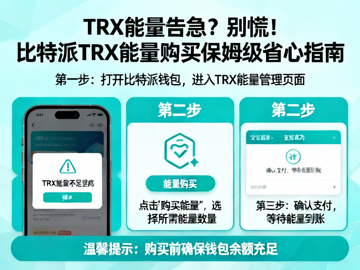 TRX能量告急？别慌！比特派TRX能量购买保姆级省心指南