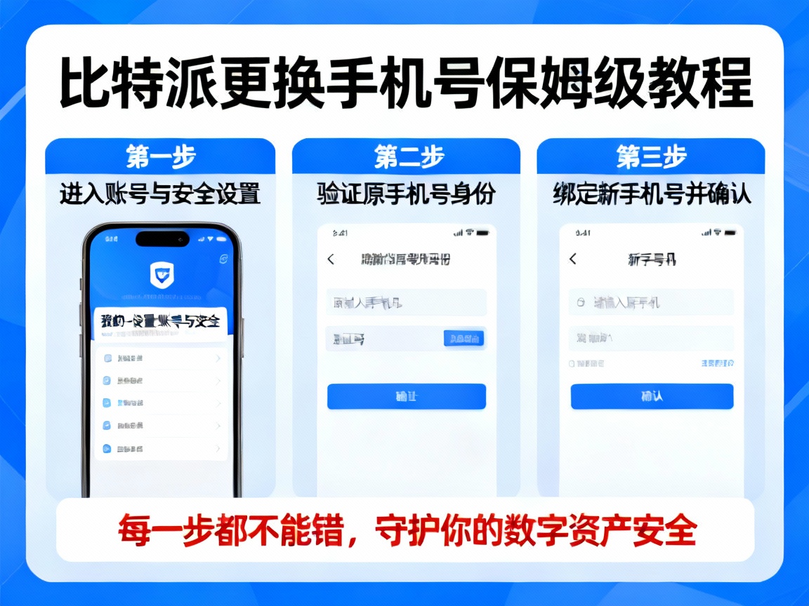 比特派更换手机号保姆级教程，一步都不能错，守护你的数字资产安全