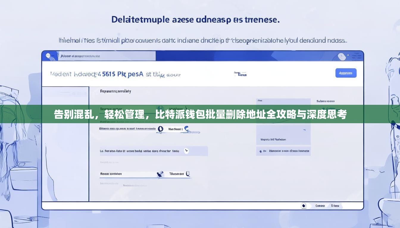 告别混乱，轻松管理，比特派钱包批量删除地址全攻略与深度思考