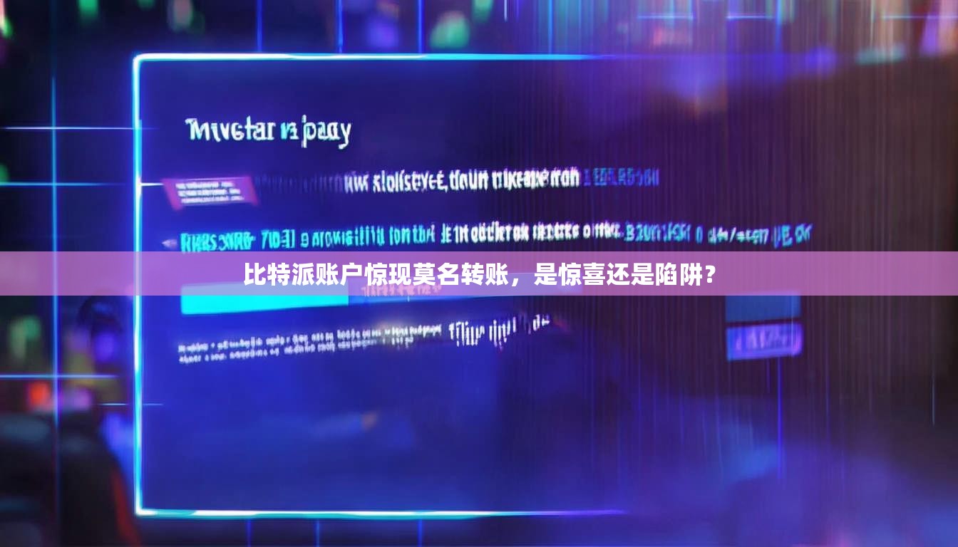 比特派账户惊现莫名转账，是惊喜还是陷阱？