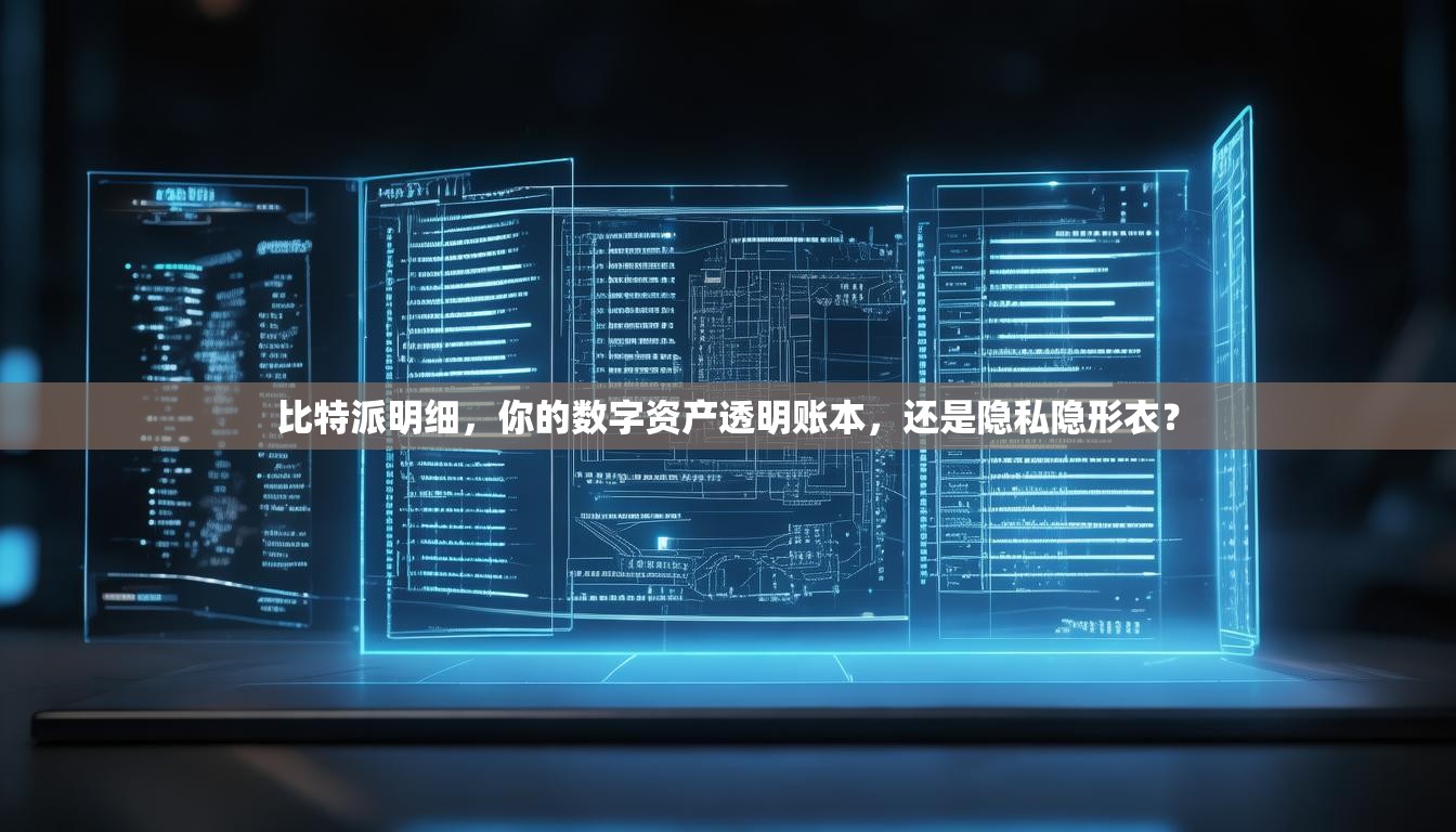比特派明细，你的数字资产透明账本，还是隐私隐形衣？