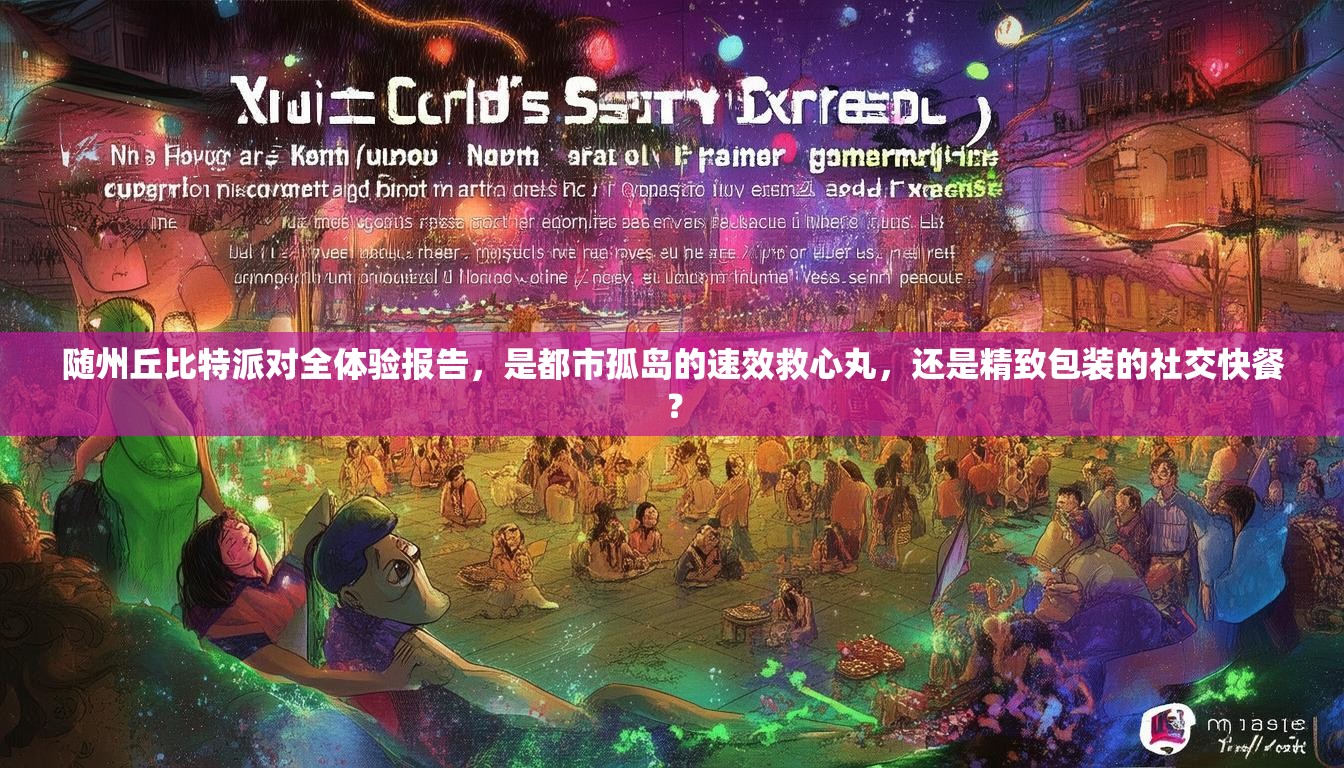 随州丘比特派对全体验报告，是都市孤岛的速效救心丸，还是精致包装的社交快餐？