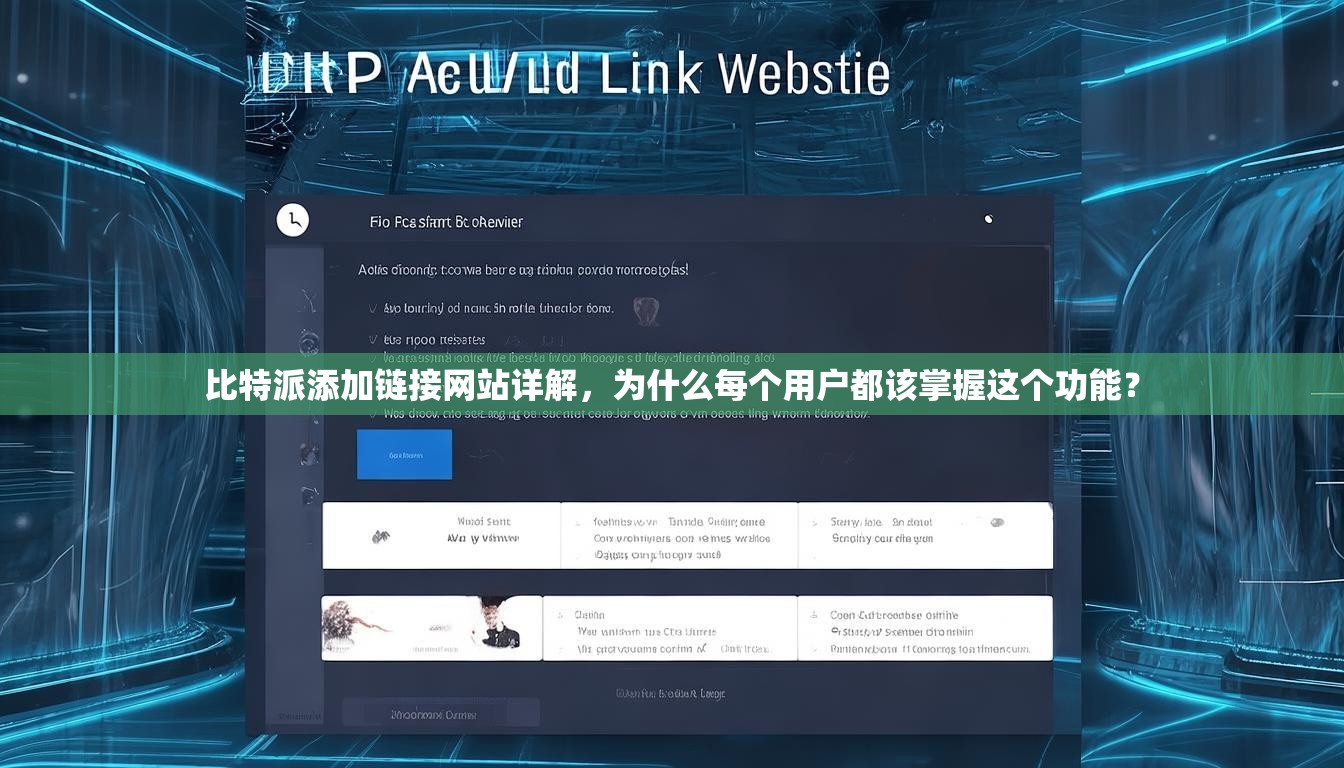 比特派添加链接网站详解，为什么每个用户都该掌握这个功能？