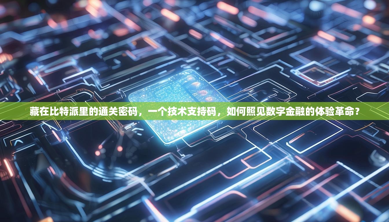 藏在比特派里的通关密码，一个技术支持码，如何照见数字金融的体验革命？